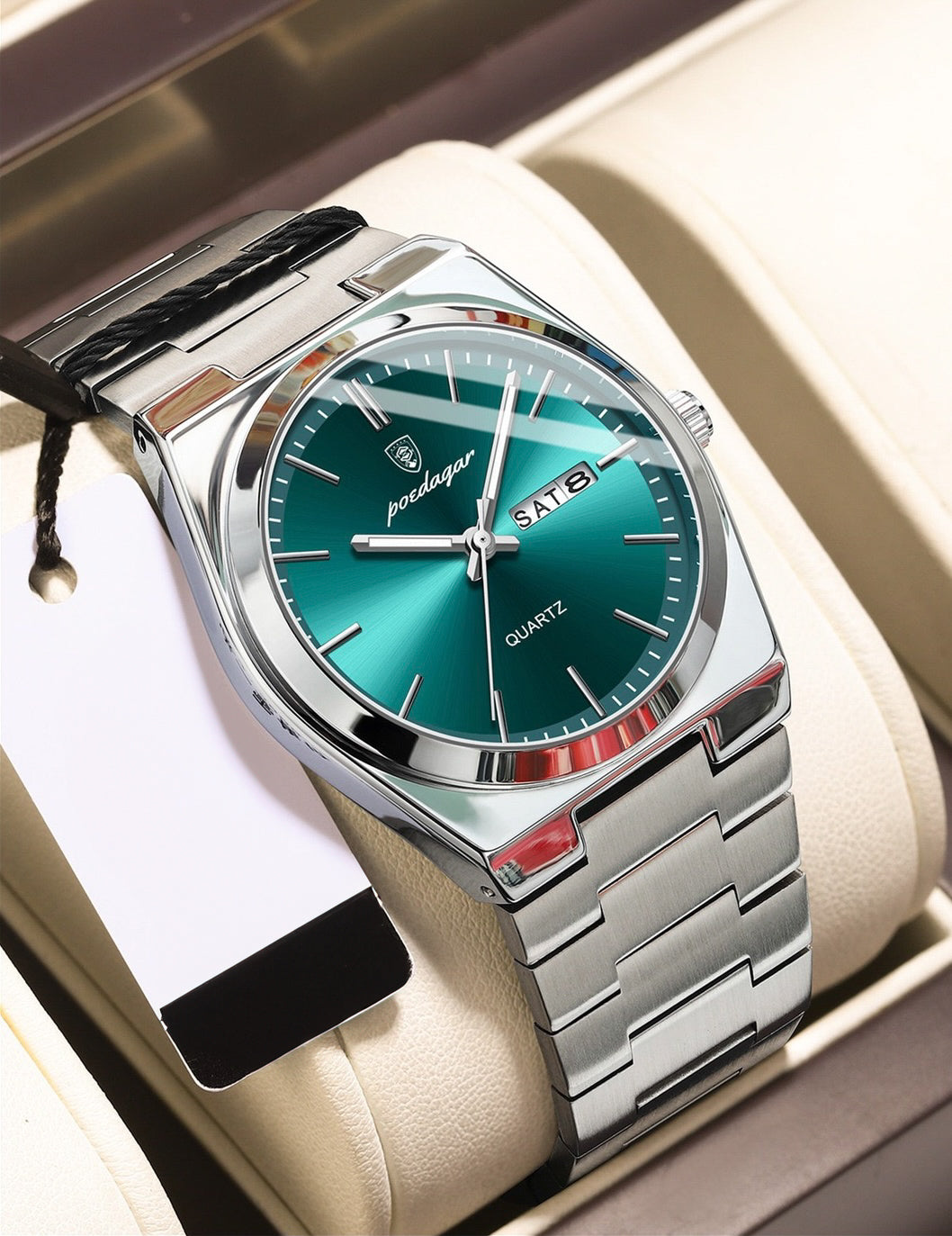 Alexis Stainless Wristwatch - Silver/Green